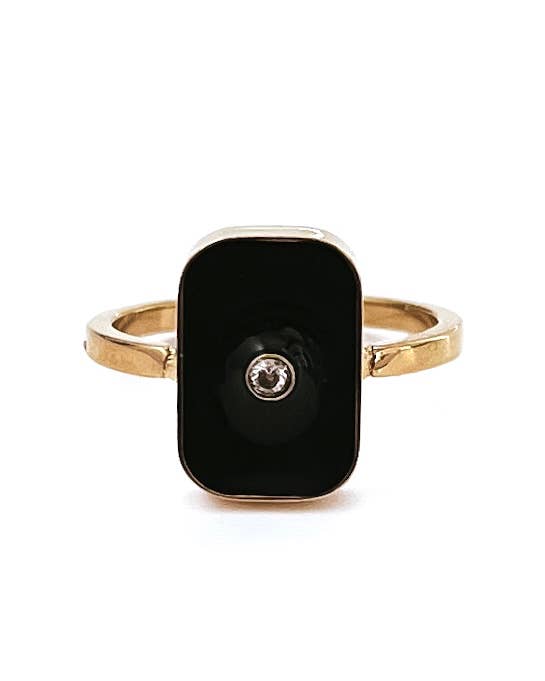 Ryker Crystal Black Ring