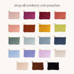 Jade Corduroy Coin Pouch