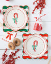 PLPL1586 - Round Candy Cane Paper Plate