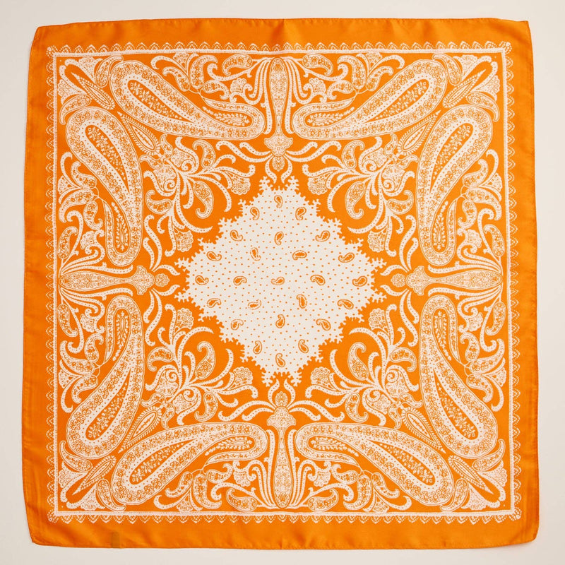 Silk Texture Paisley Bandana Scarf for Men & Women
