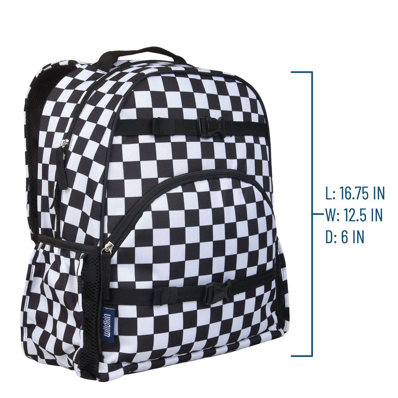 Black and White Checkered Large ECO Backpack - 18L