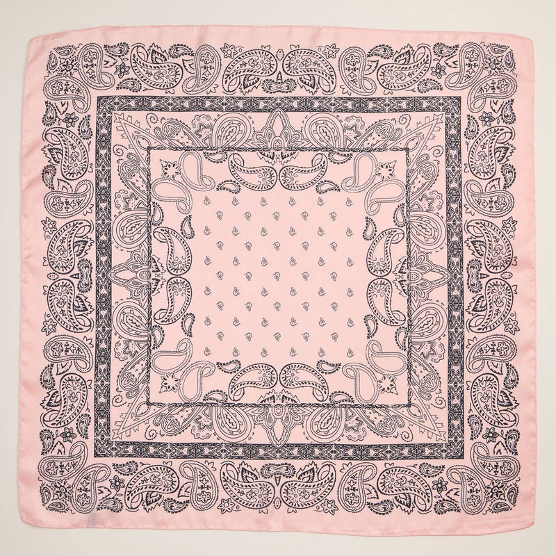 Silk Texture Paisley Bandana Square Scarf for Men & Women