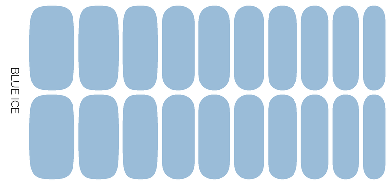 Blue Ice | Light Blue Pearl Finish Nail Polish Strips