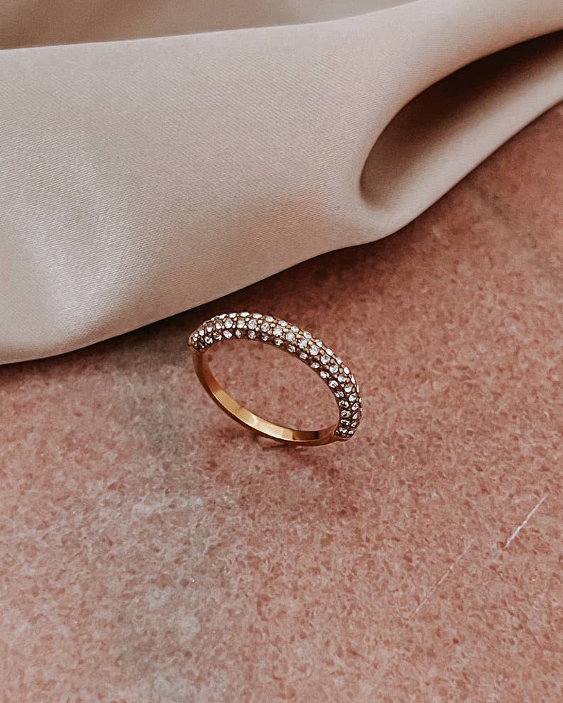 Rosemary Crystal Gold Ring