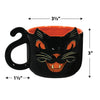 Vintage Halloween Ceramic Black Cat Mug, 12 oz