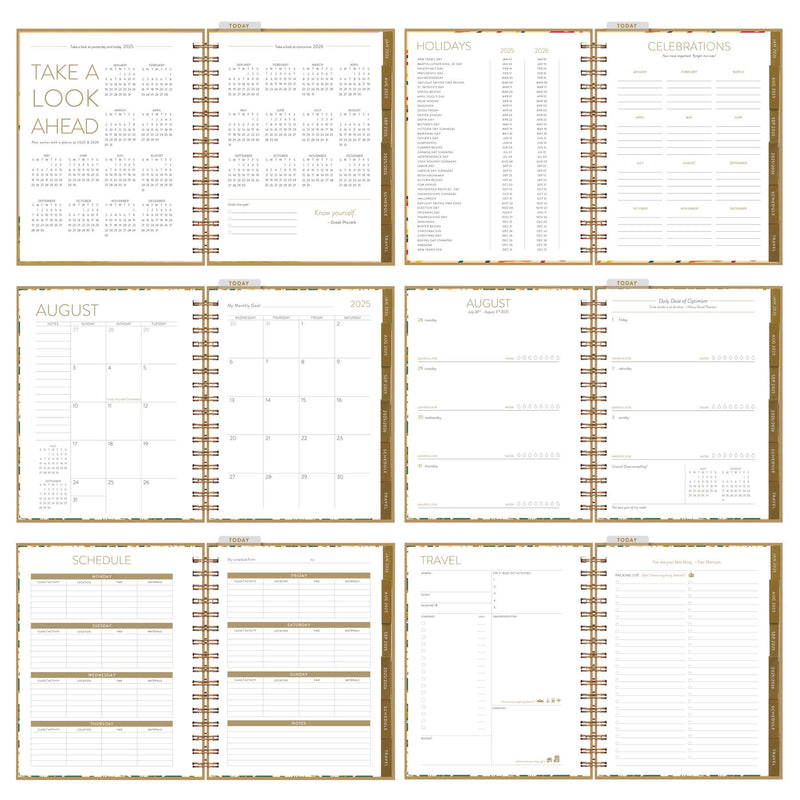 2025-2026 Vintage Vibes Seedlings 17 Month Planner