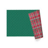 Reversible Holiday Wrapping Paper White Dot/Plaid