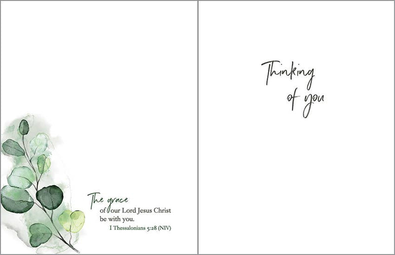 With Scripture Sympathy Greeting Card - Eucalyptus