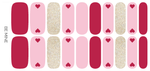 Be Mine | Pink Hearts Valentine's Day Nail Polish Wraps