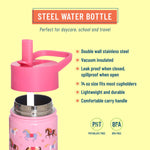 Horses 14 oz Steel Water Bottle