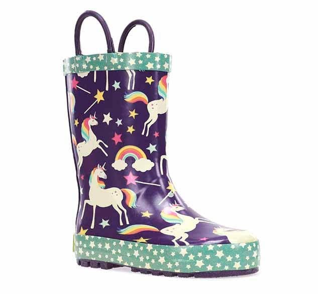 Kids Unicorn Dreams Rain Boot - Purple