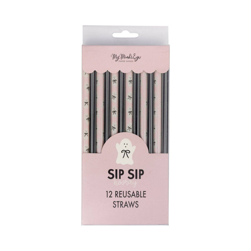 Bow Ghosts Reusable Straws