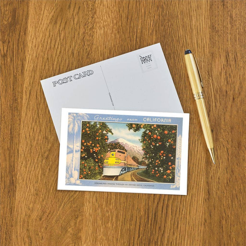 Postcard CA-478 Greetings from California, Train through Ora
