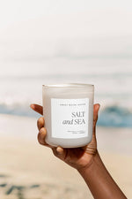 Salt and Sea 15 oz Soy Candle, Matte Jar -  Home Decor