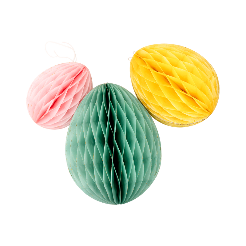 Vintage Easter honeycomb eggs