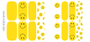 Have A Nice Day | Yellow & White Smiley Face Nail Wrap