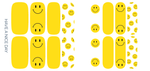 Have A Nice Day | Yellow & White Smiley Face Nail Wrap