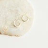 Mila Earrings - Small White Enamel
