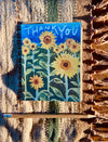 Thank You Sunflower 90's Nostalgic Farm Summer Painted Card