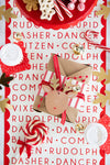 Dear Rudolph Reindeer Names Paper Table Runner