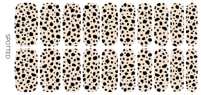 Spotted | Classic Black & Ivory Dalmatian Print Nail Wrap