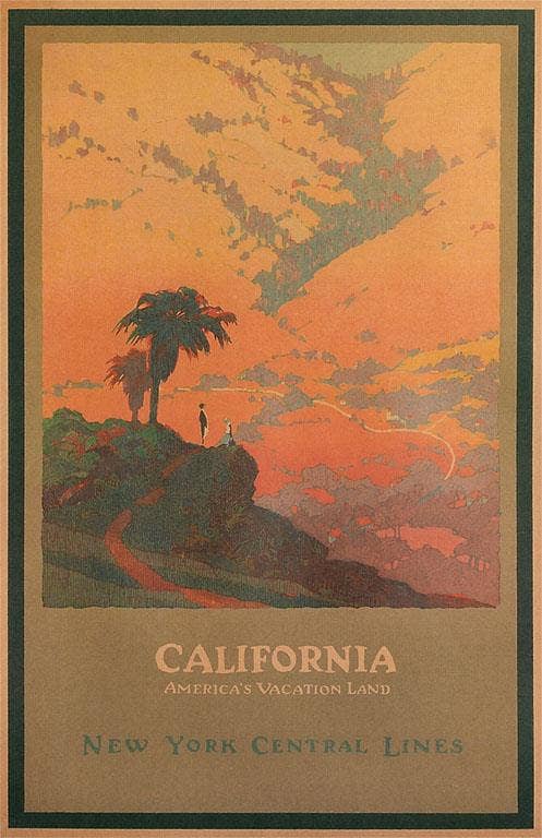 Postcard CA-1148 Travel Poster for California