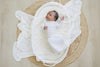 Cloud White Bamboo Swaddle Blanket