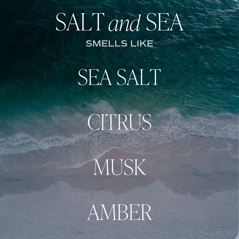 Salt and Sea 15 oz Soy Candle, Matte Jar -  Home Decor