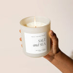 Salt and Sea 15 oz Soy Candle, Matte Jar -  Home Decor