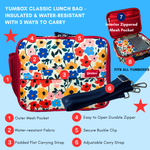 Insulated Poppy Flowers Print Lunch Tote