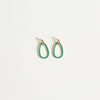 Ava Earring - Emerald. Hoop Style with Post