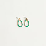 Ava Earring - Emerald. Hoop Style with Post