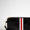 Preppy Stripe Zipper Clutch - Red/White