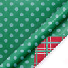 Reversible Holiday Wrapping Paper White Dot/Plaid
