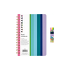 Rainbow Stripe Hardcover Spiral Lined Journal Notebook