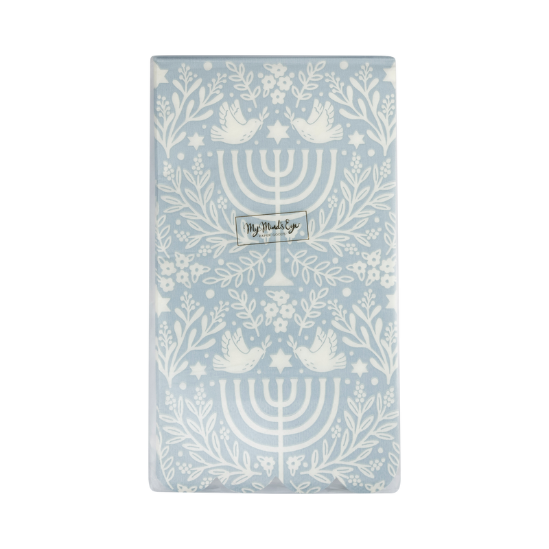 Floral Menorah Dinner Napkin