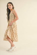 TWEEN GIRLS KIDS SMOCKED TIERED MIDI DRESS (7-12)