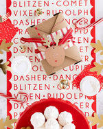 Dear Rudolph Reindeer Names Paper Table Runner