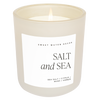 Salt and Sea 15 oz Soy Candle, Matte Jar -  Home Decor