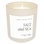 Salt and Sea 15 oz Soy Candle, Matte Jar -  Home Decor