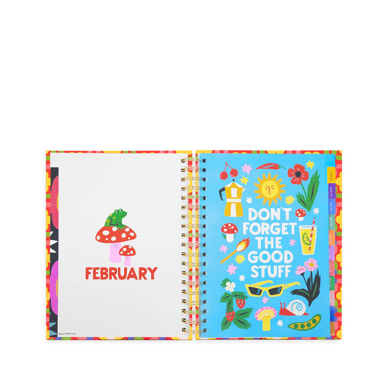 12 Month Medium Planner, Flower Quilt