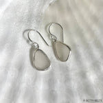 Marion Sea Glass Earrings (silver reversible)