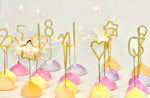 Mini 4" Gold Star Sparkler Card - "Celebrate" - Asst Colors
