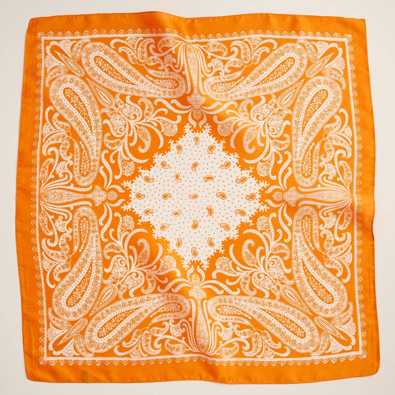 Silk Texture Paisley Bandana Scarf for Men & Women