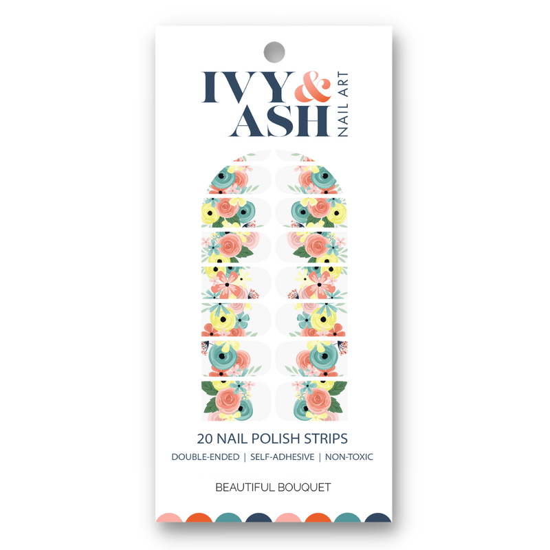 Beautiful Bouquet | Pastel Floral French Tip Nail Wrap Set