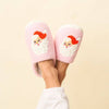 Fuzzy Slippers-Santa