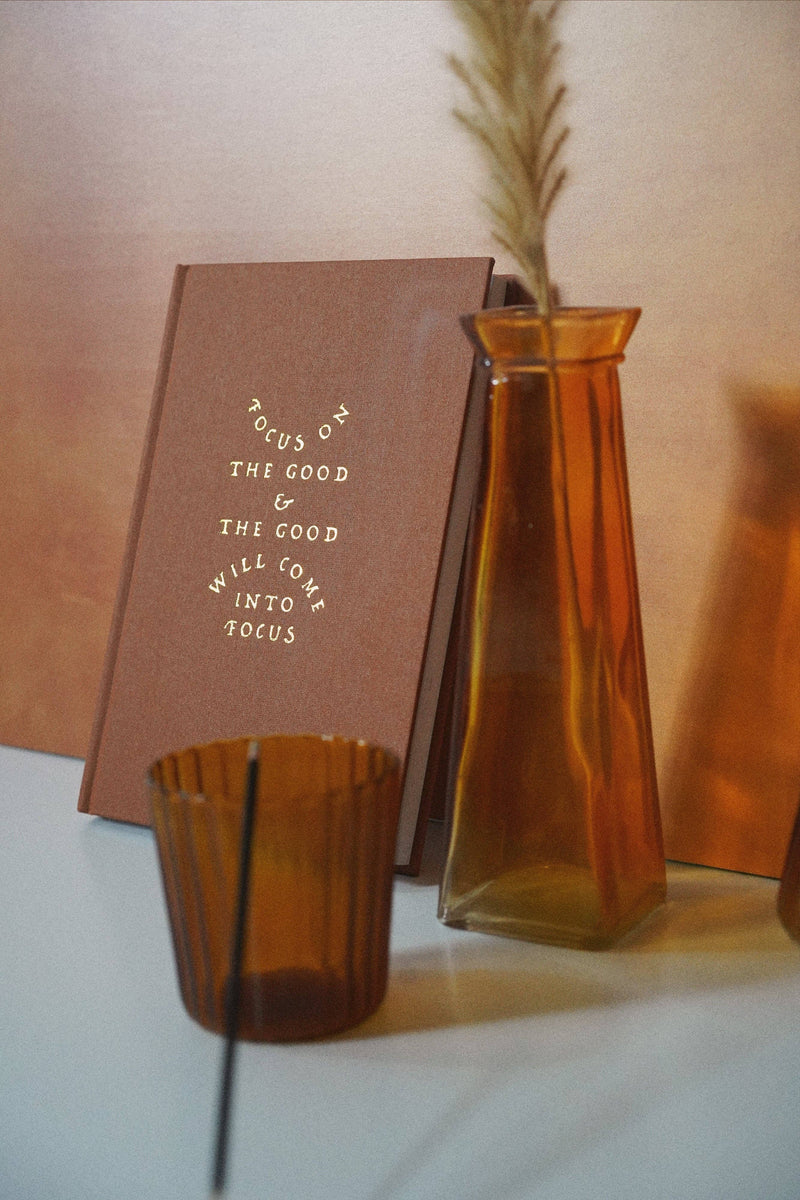 Blank 'Focus On The Good' Linen Bound Journal