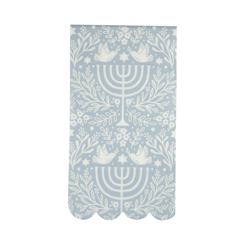 Floral Menorah Dinner Napkin