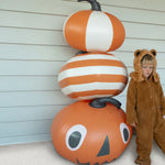 Halloween Light Up Pumpkins Orange Set of 3