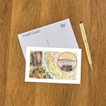 Postcard CA-1428 Map of California, Wine